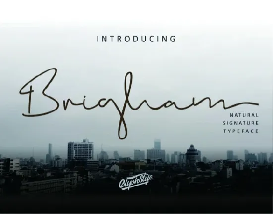 Brigham Signature font