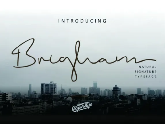 Brigham Signature font