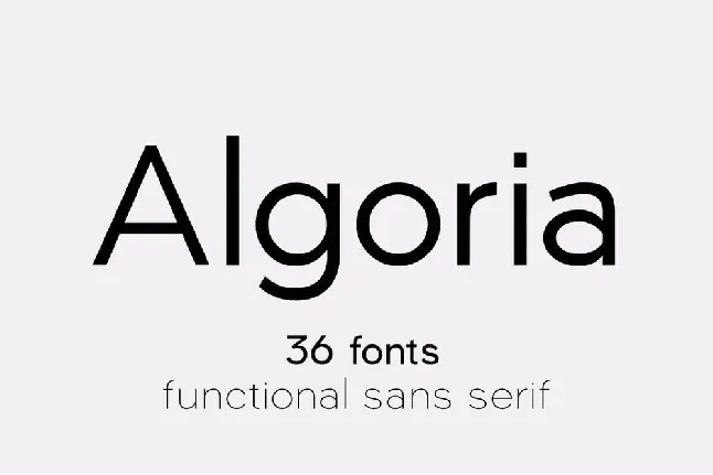 Algoria font