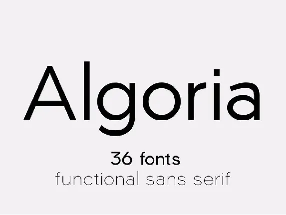 Algoria font