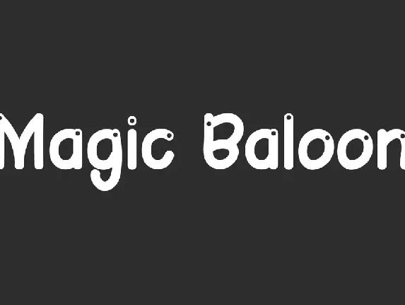 Magic Baloon Demo font