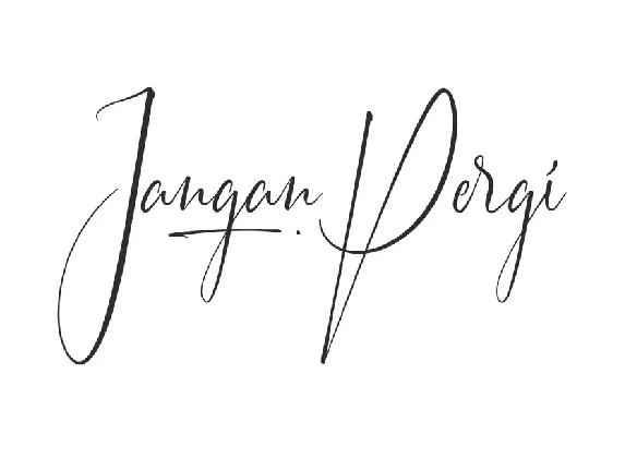 Jangan Pergi Demo font