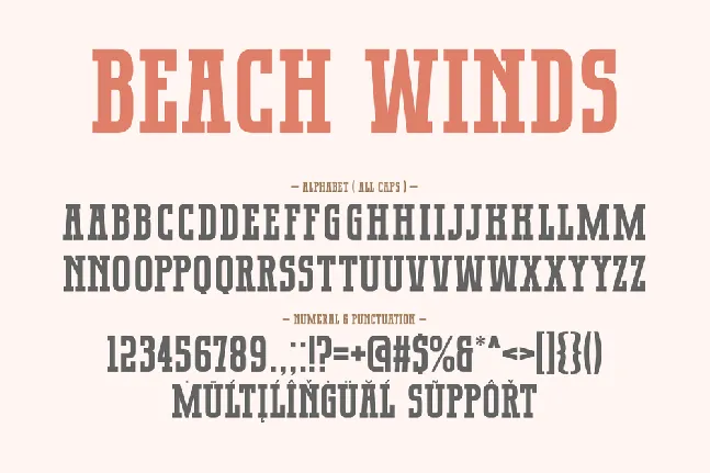 Beach Winds font