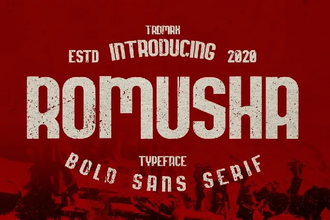 Romusha Bold Sans Serif font