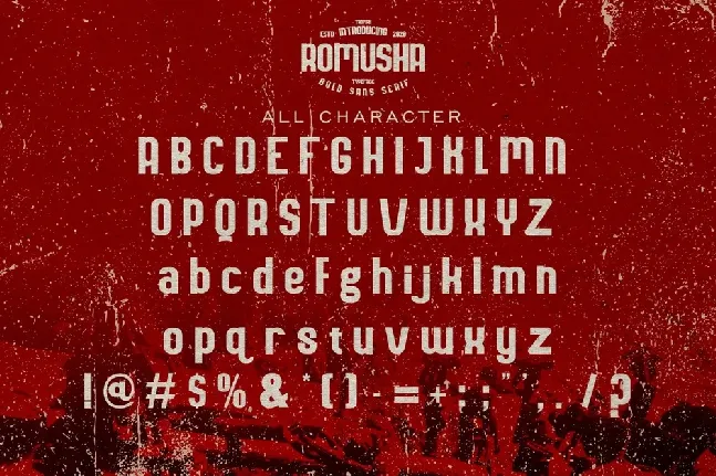 Romusha Bold Sans Serif font