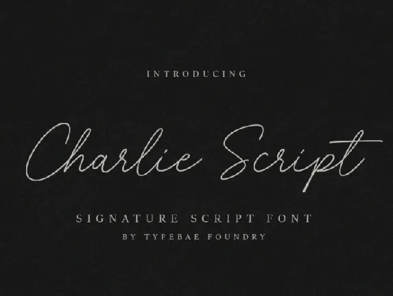 Charlie Script font