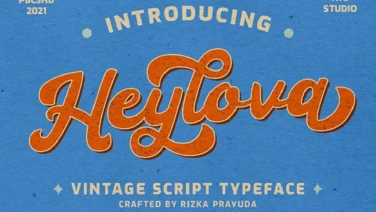 Heylova Script font