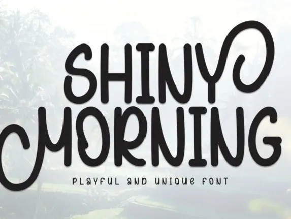 Shiny Morning Display font