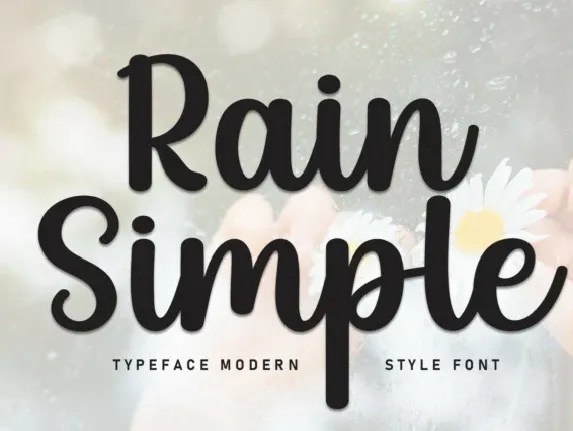 Simple Rain Script font