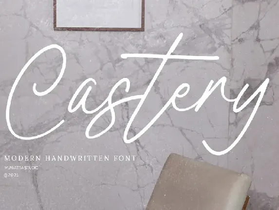 Castery Signature font