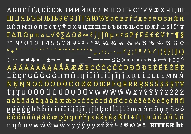 Bitter font