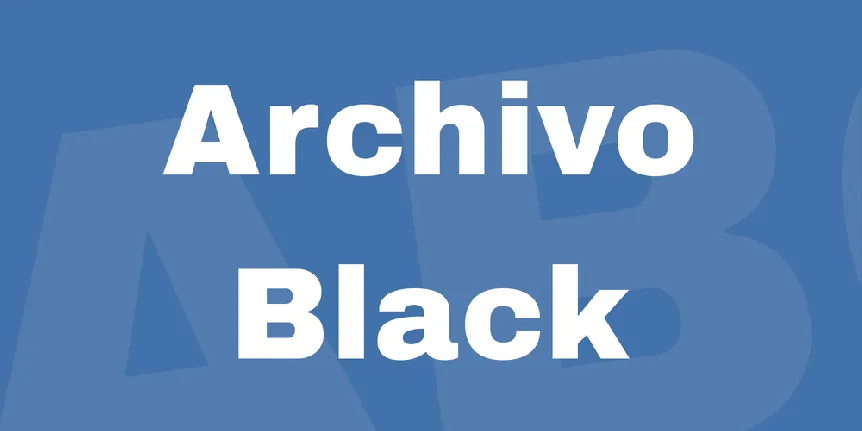 Archivo Black font