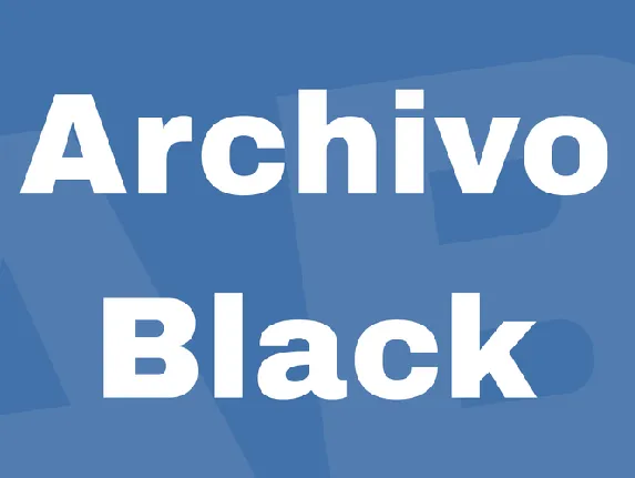 Archivo Black font