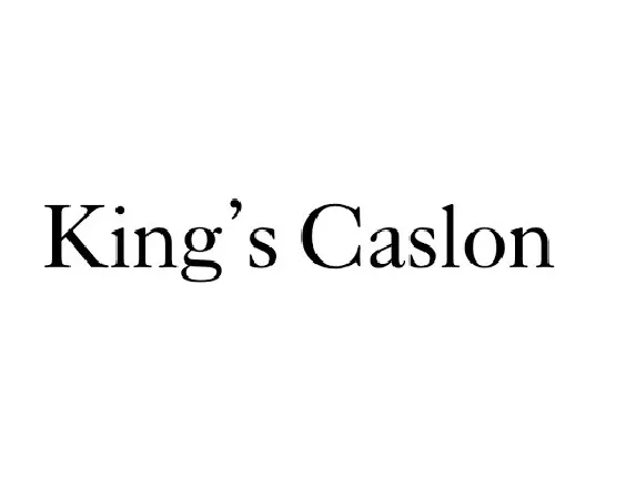 King’s Caslon font