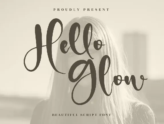 Hello Glow Script font