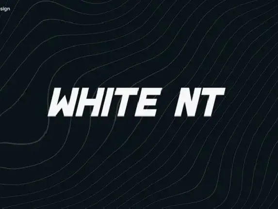 White NT Display font