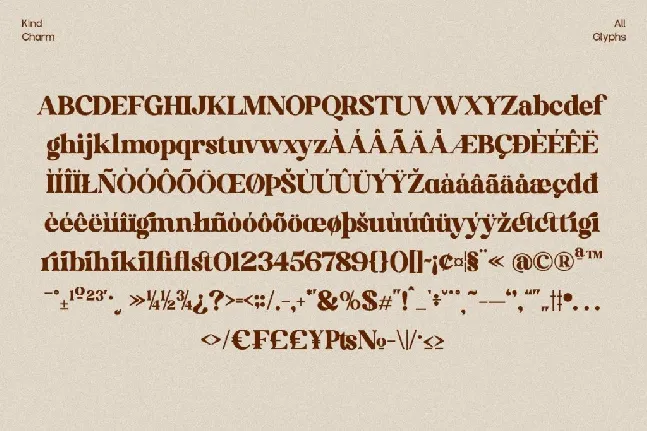 TBJ Kind Charm Mini font