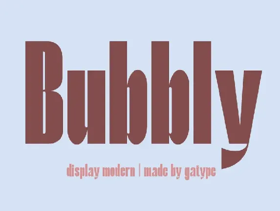 Bubbly font