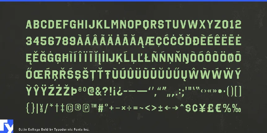 Octin College font