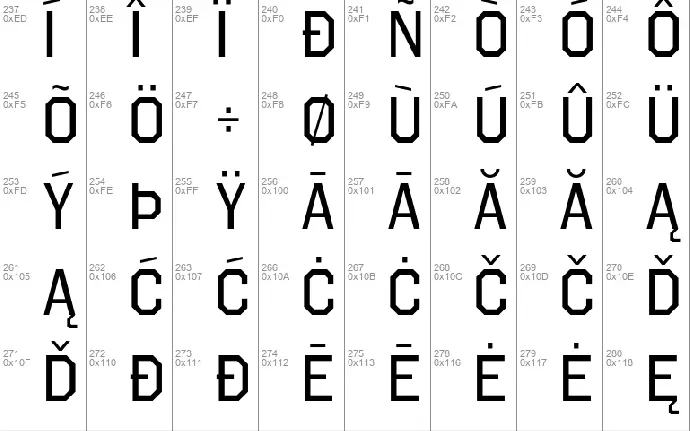 Octin College font