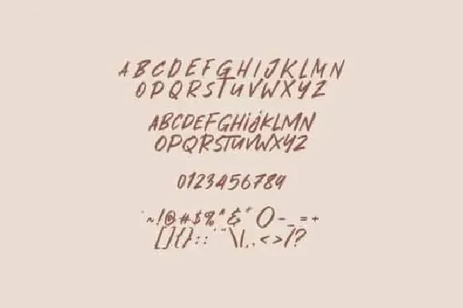 Masker Area Brush font