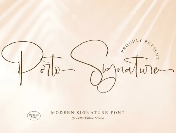 Porto Signature font