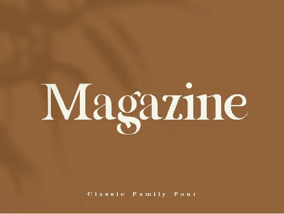 Magazine Demo font