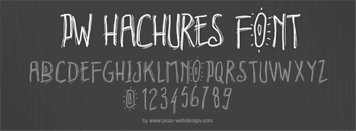 PWHachures font