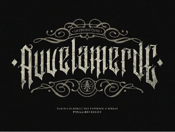 Auvelamerde font