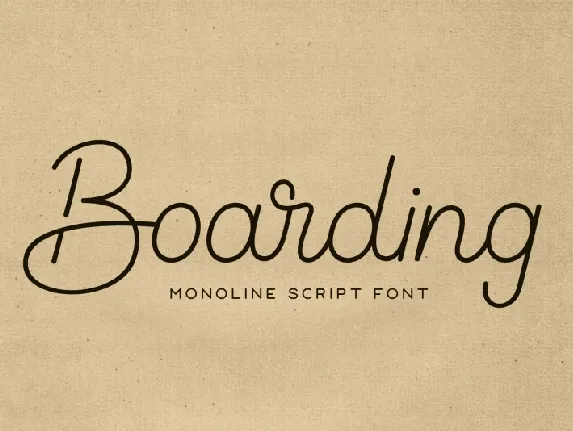 Boarding Handwritten font