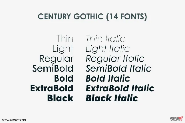 Century font