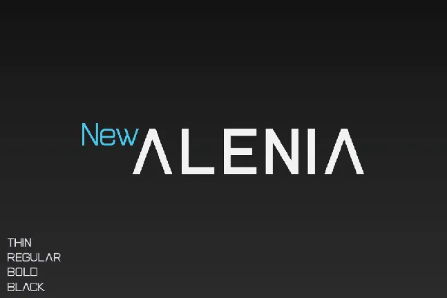 New Alenia font