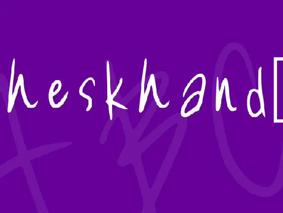 Cheskhand1 font