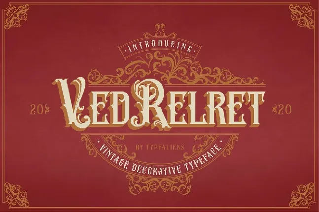 Ved Relret Decorative Display font