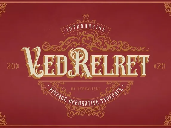 Ved Relret Decorative Display font