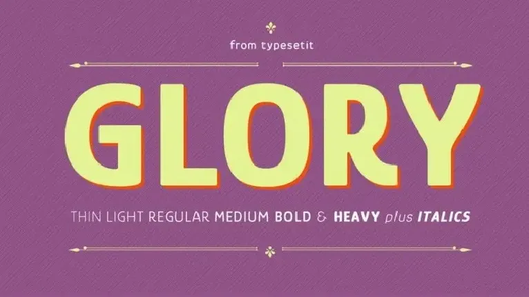 Glory Sans Serif Family font