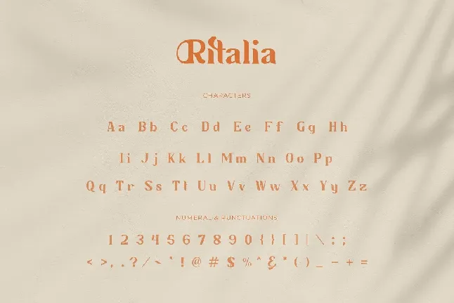 Ritalia font