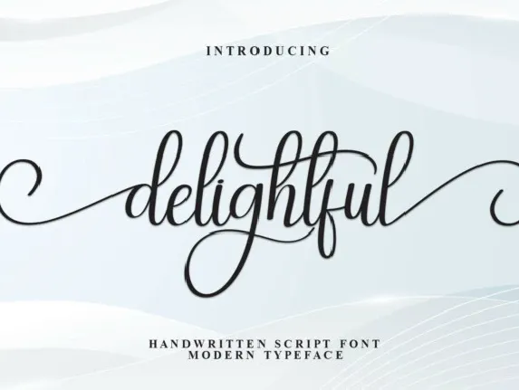 Delightful Calligraphy font