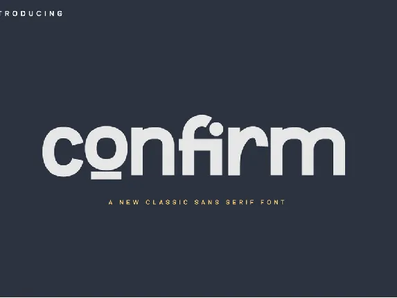 Confirm font