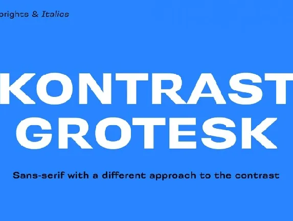 Kontrast Grotesk Family font