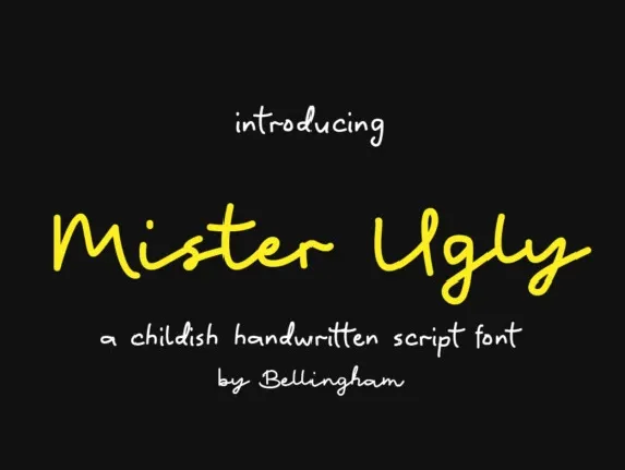 Mister Ugly Handwritten font