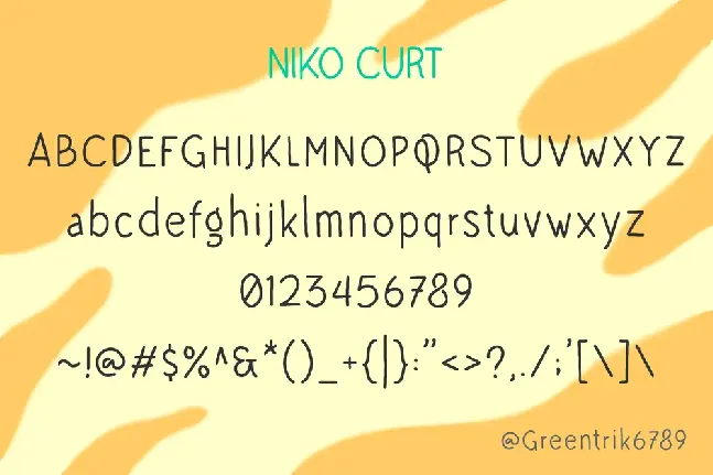 Niko Curt font