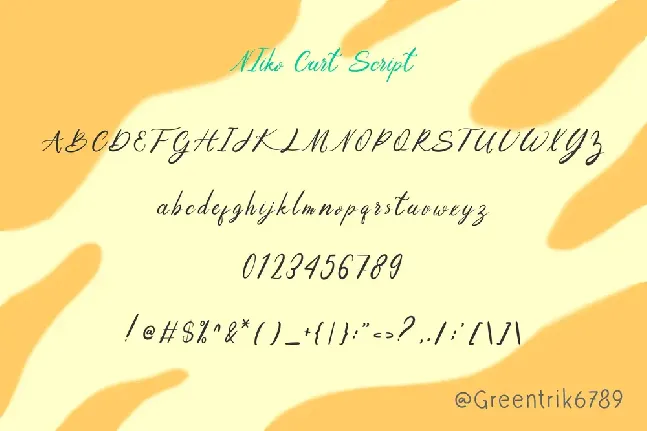 Niko Curt font