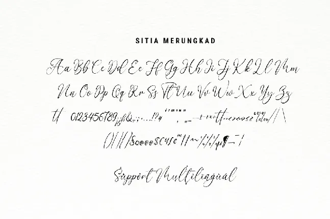 Sitia Merungkad font