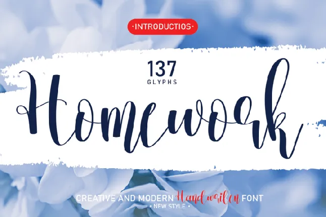 Homework font