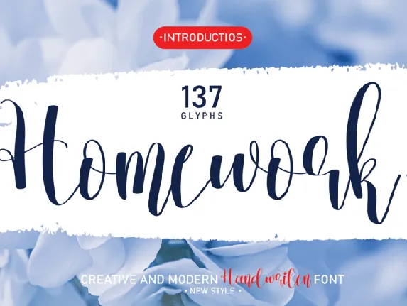 Homework font