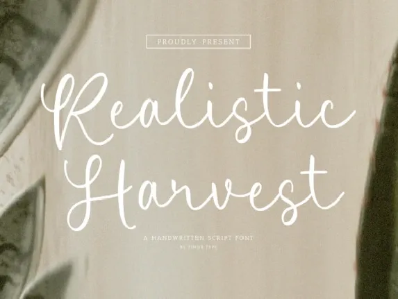 Realistic Harvest font