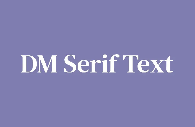 DM Serif Text font