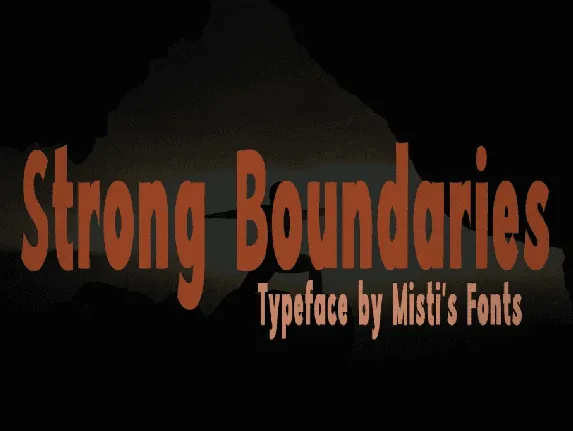 Strong Boundaries font