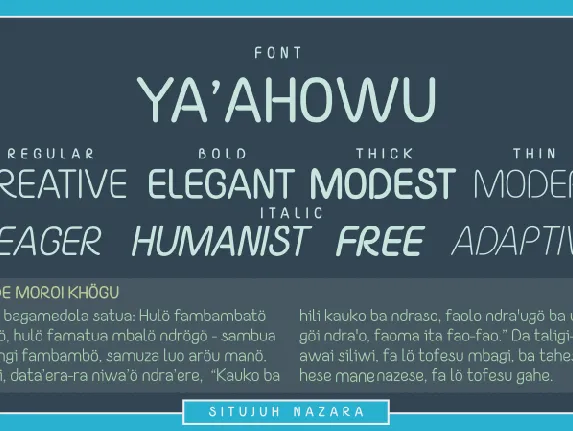 Yaahowu font